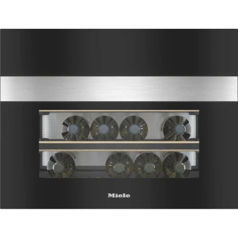 Unitate de păstrare a vinurilor încorporabilă, înălțime nișă 45 cm KWT 7112 iG Oțel pătat CleanSteel sticlă