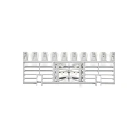 Long rack for cups for dishwashers