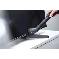 Dust brush with joint for vacuum cleaners