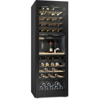 Free Standing Wine Unit Kwt 4999 F Black Obsidian Glass
