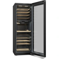 Free Standing Wine Unit Kwt 4999 F Black Obsidian Glass